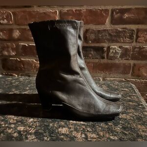 Elegant Brown Leather Ankle Boots